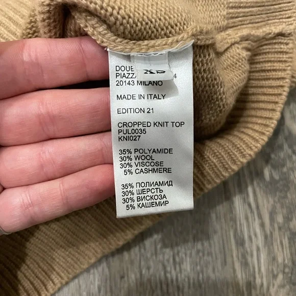 GREAT CONDITION LA Double J Cropped Knit Top - Picture 4 of 5